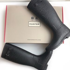 Hunter Original Refined Tall Coral Textured Boots